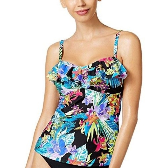 Island Escape Other - Island Escape Womens Tahiti Floral Tankini Top